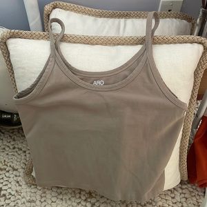 ARQ Crop Tank in Taupe